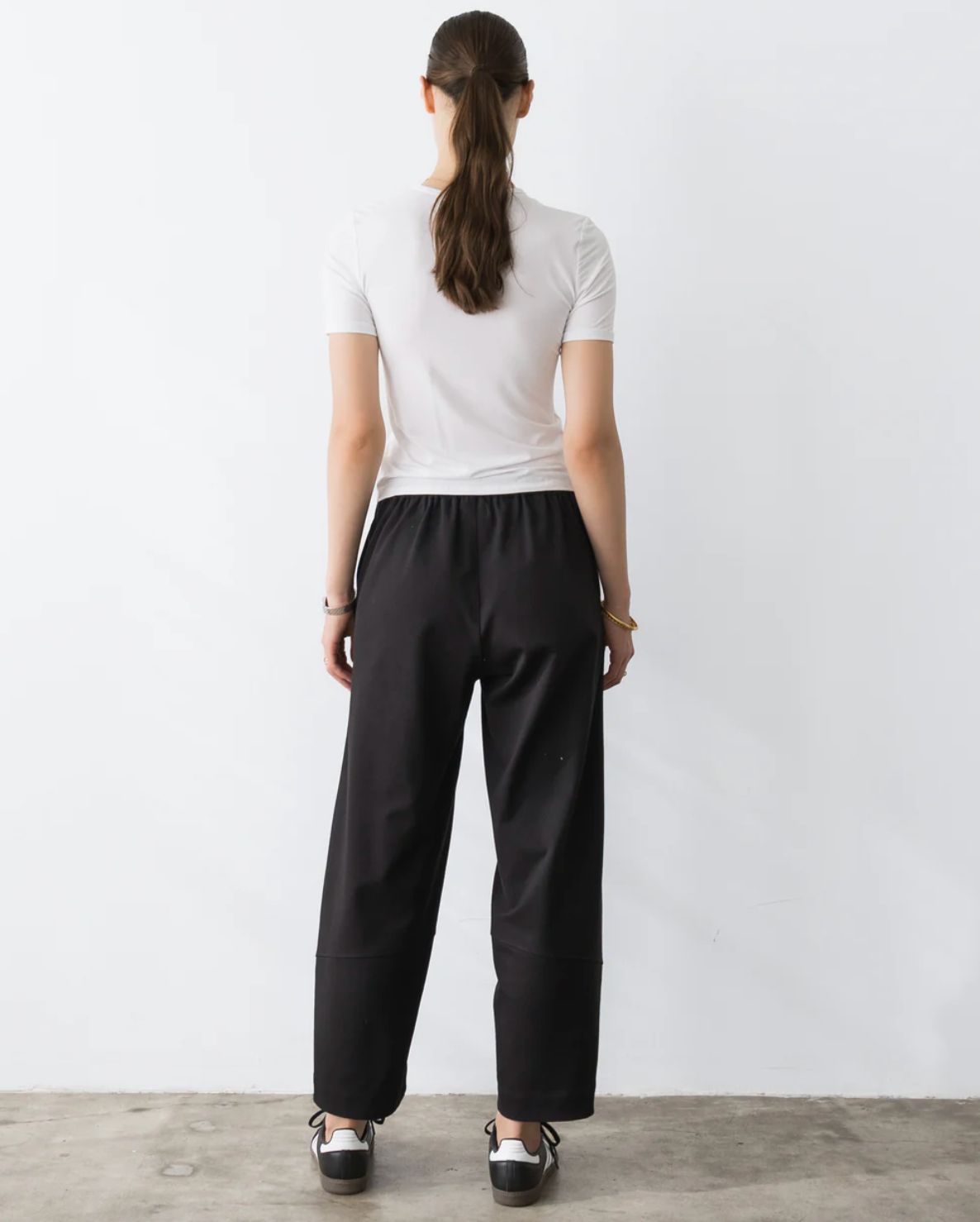 Ripley Rader Ponte Knit Barrel Pant in Black