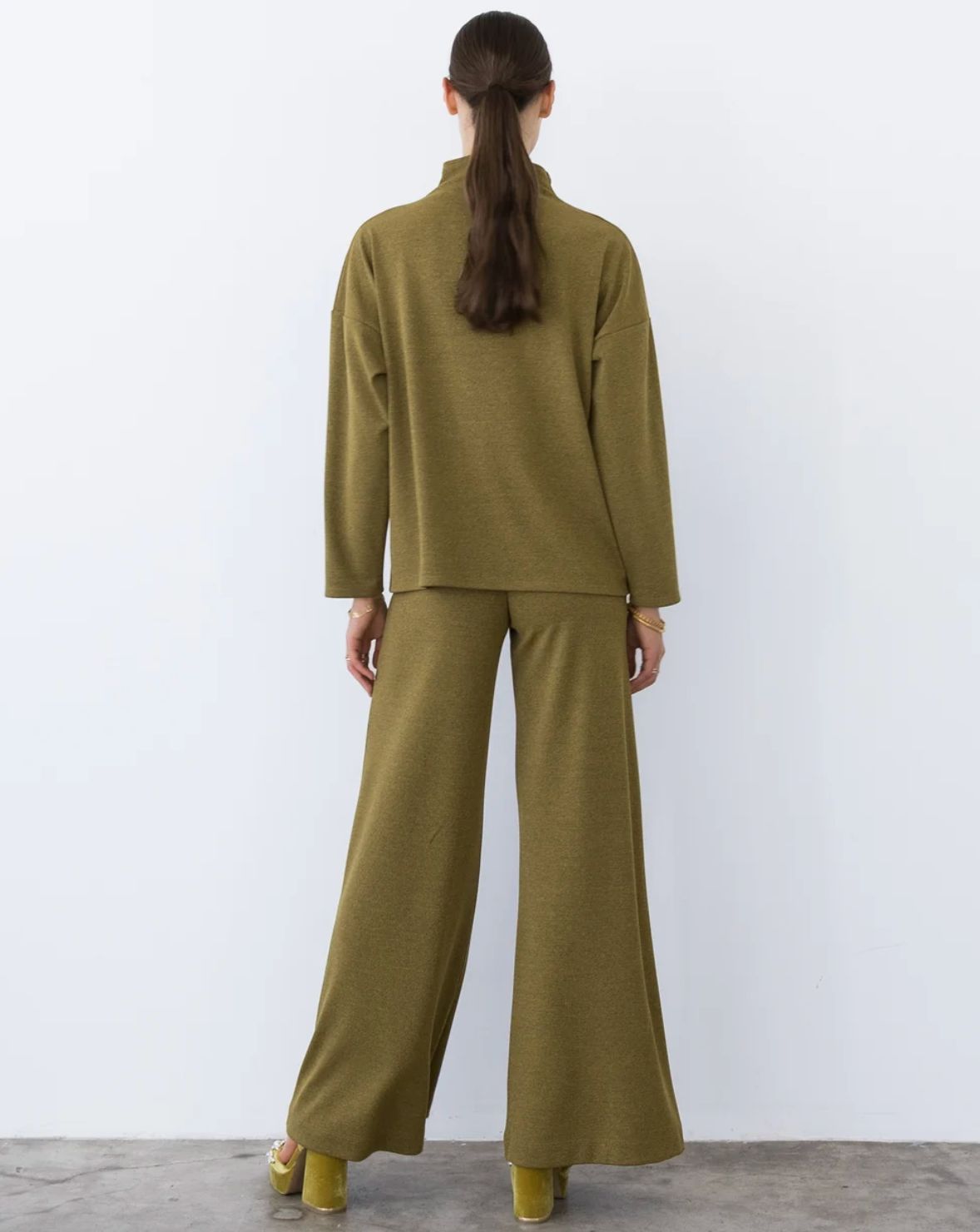 Ripley Rader Chartreuse Funnel Neck Top