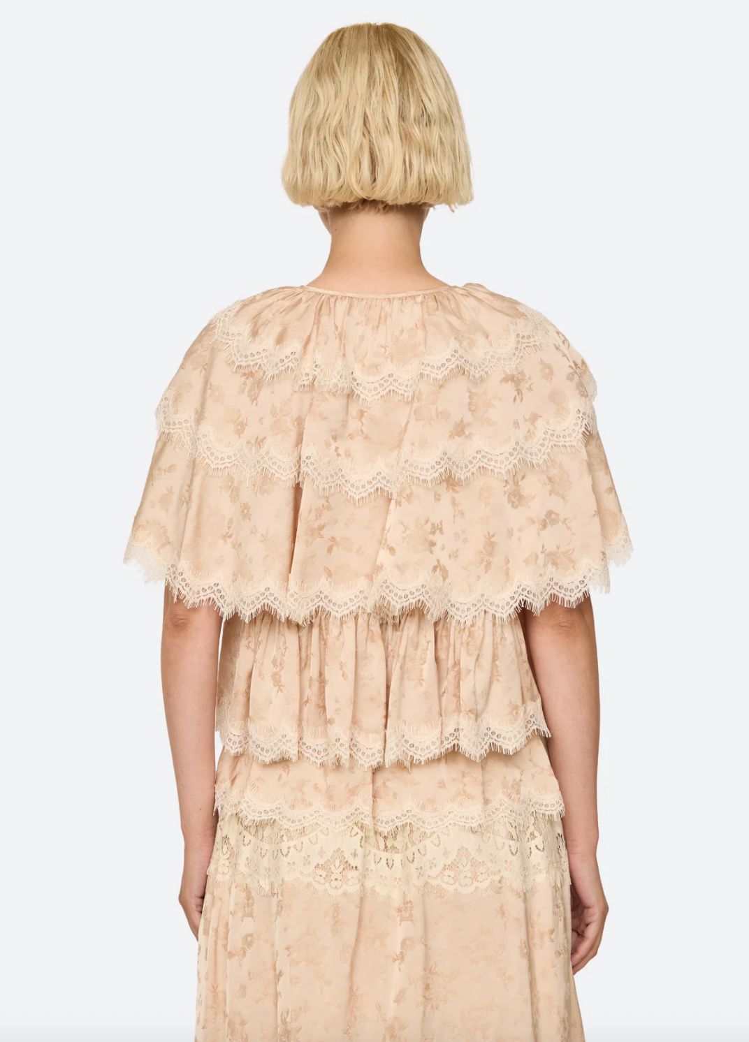 Sea NY Shay Lace Tie Front Top