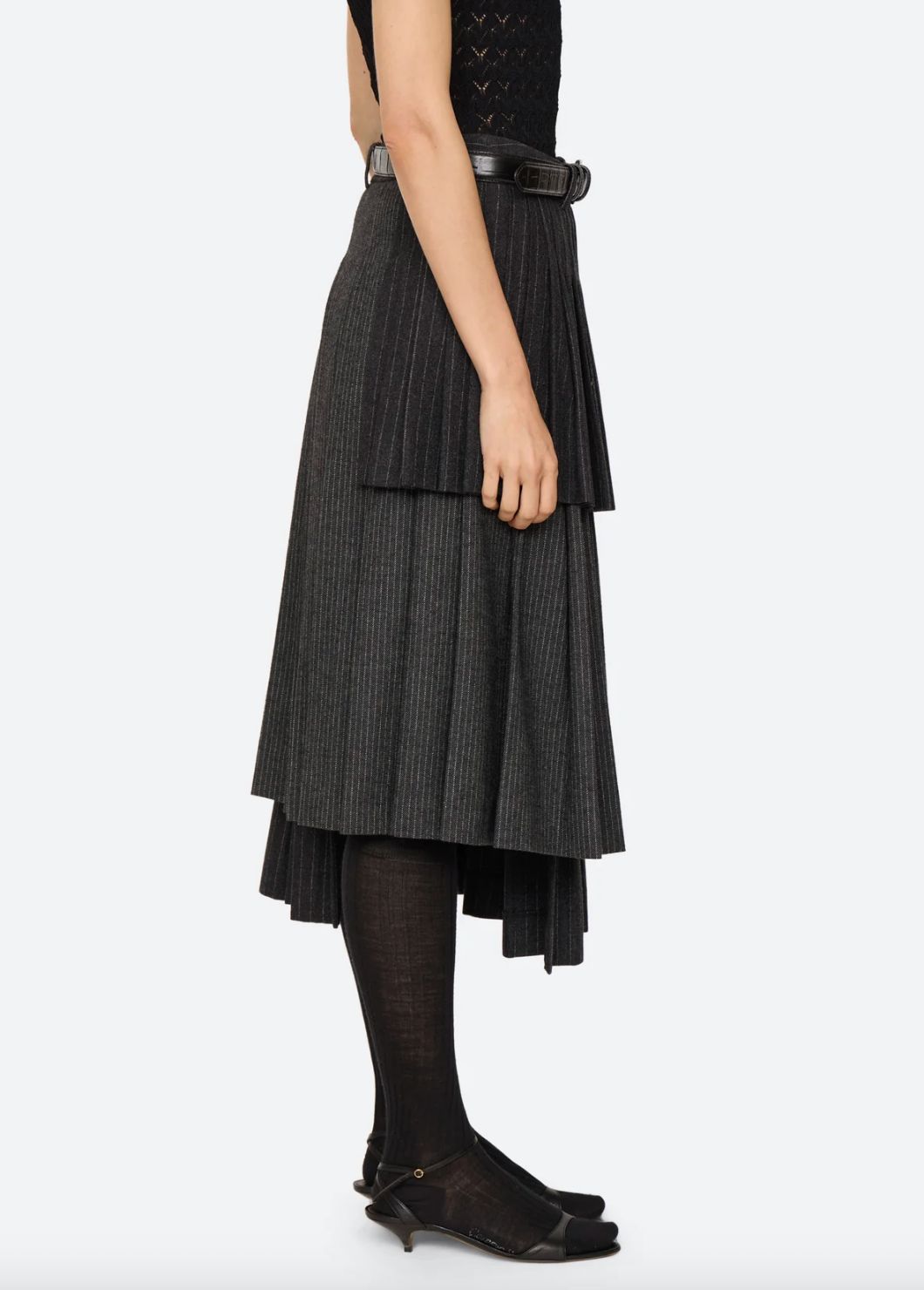 Sea NY Johanna Pinstripe Please Midi Skirt