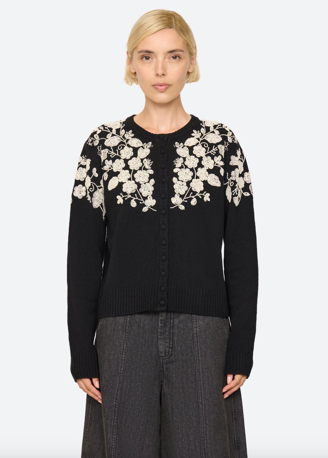 Sea NY Shiloh Beaded Embroidered Cardigan