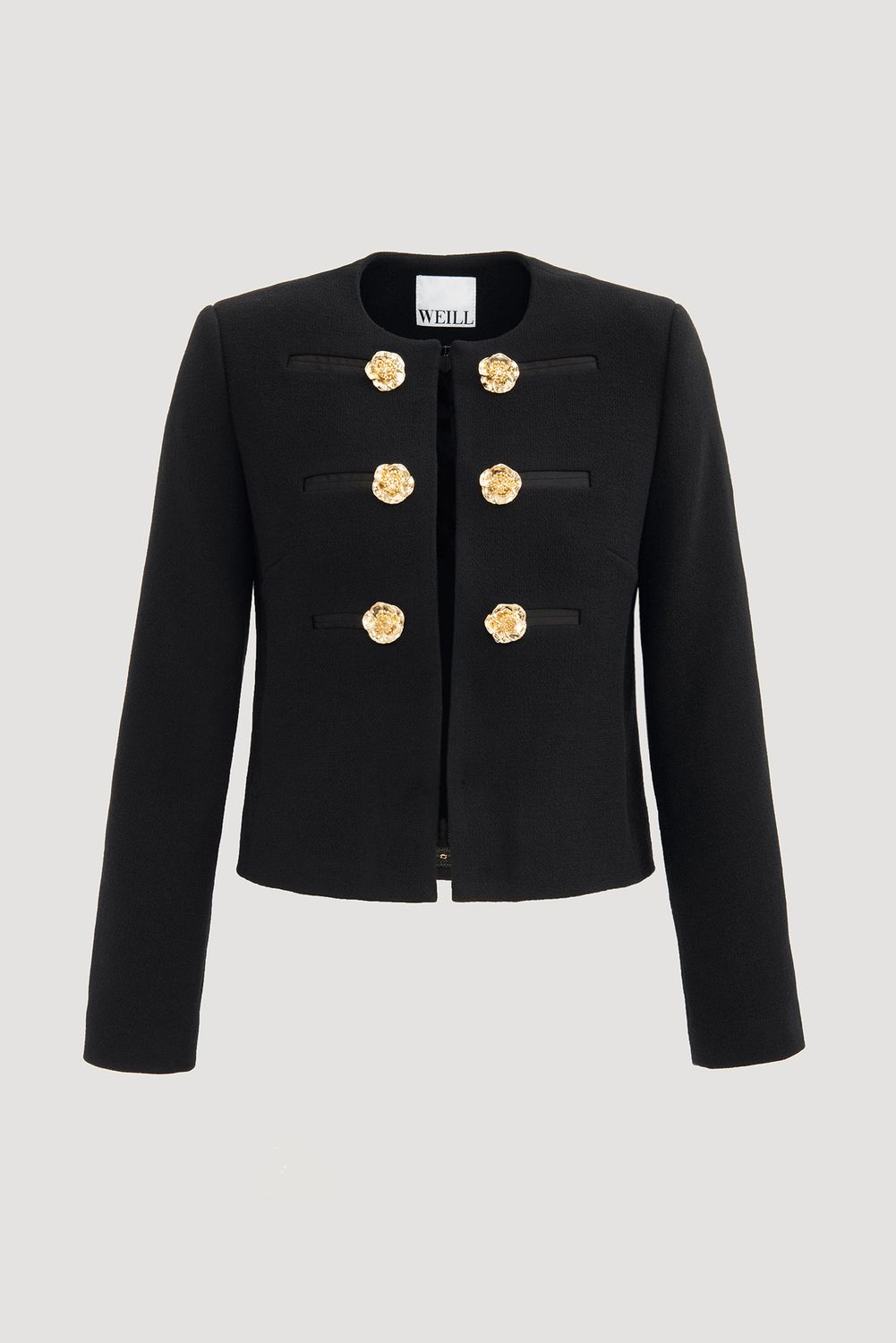 Weill Carlen Cropped Jacket in Noir, Color: Black, Size: 0