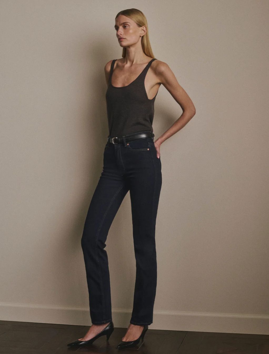 DL1961 Halle Straight High Rise Jean in Harvest Moon