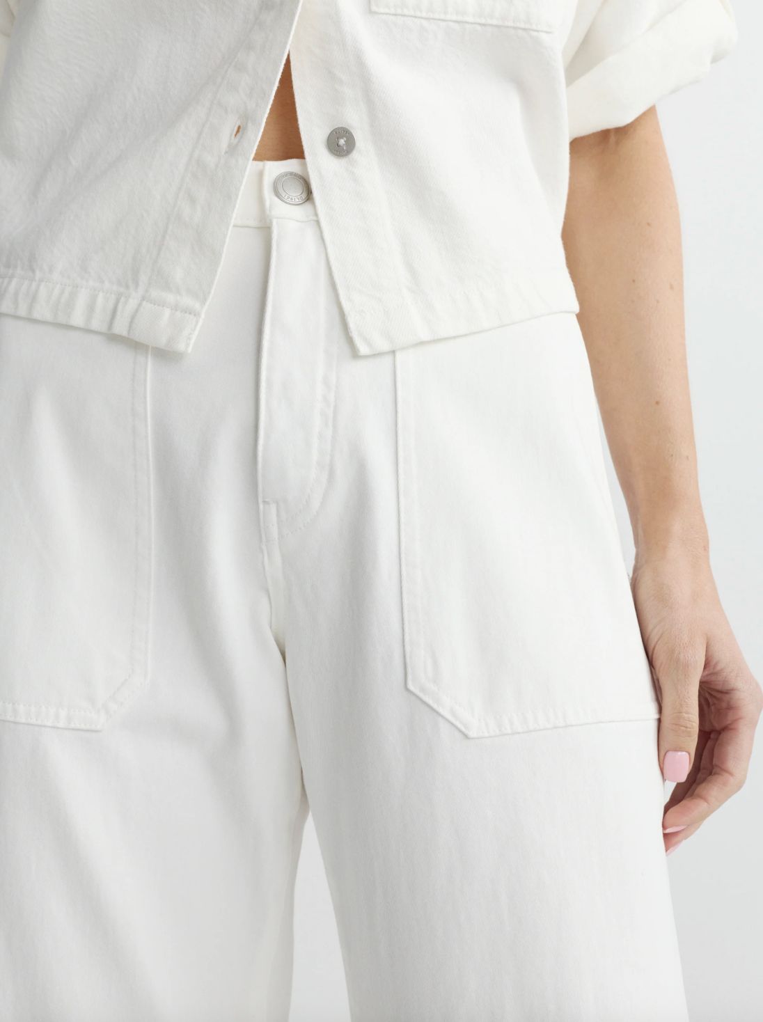 DL1961 Billie Easy Barrel Jean in White