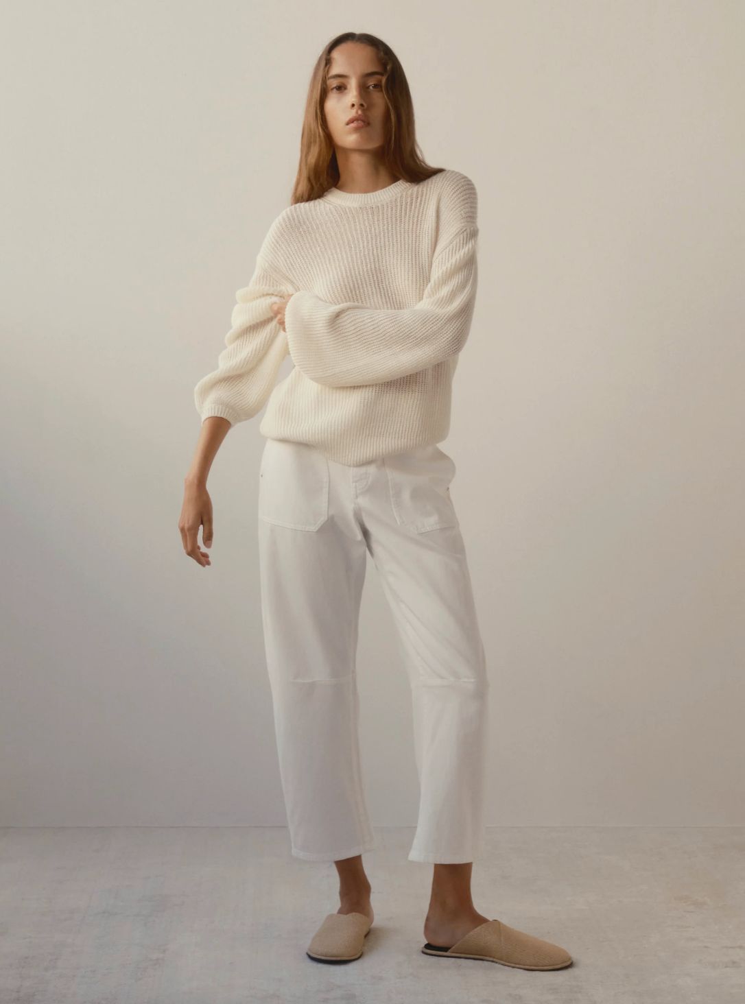 DL1961 Billie Easy Barrel Jean in White
