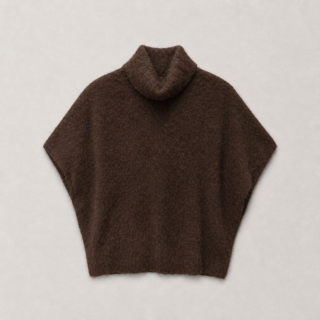 Estheme Brushed Racoon T-Neck Sweater
