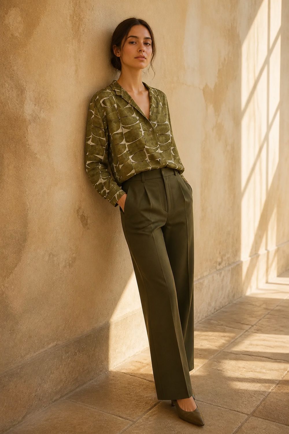 Hartford Chorus Blouse in Khaki