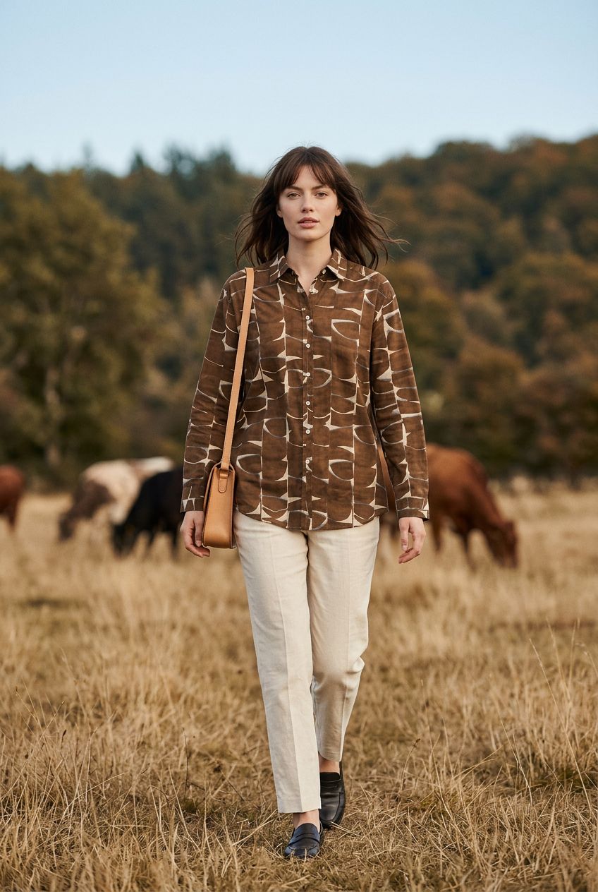 Hartford Cinema Blouse In Brown
