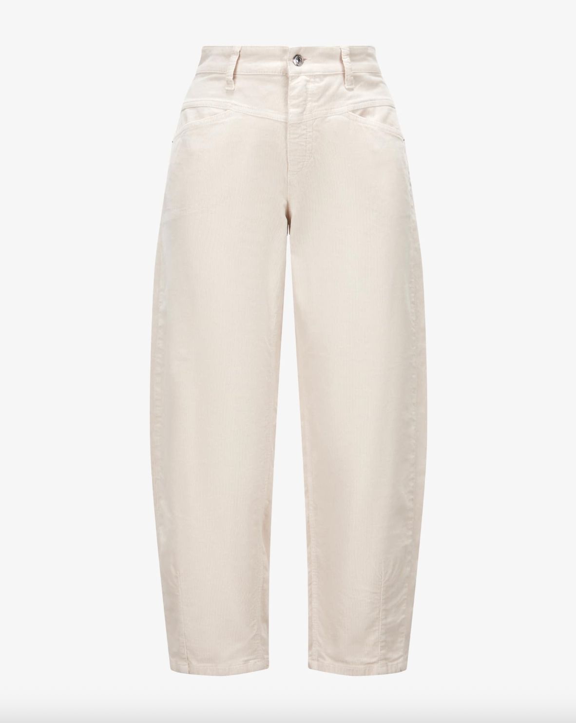 Cambio Elin Corduroy Pant in Chalk