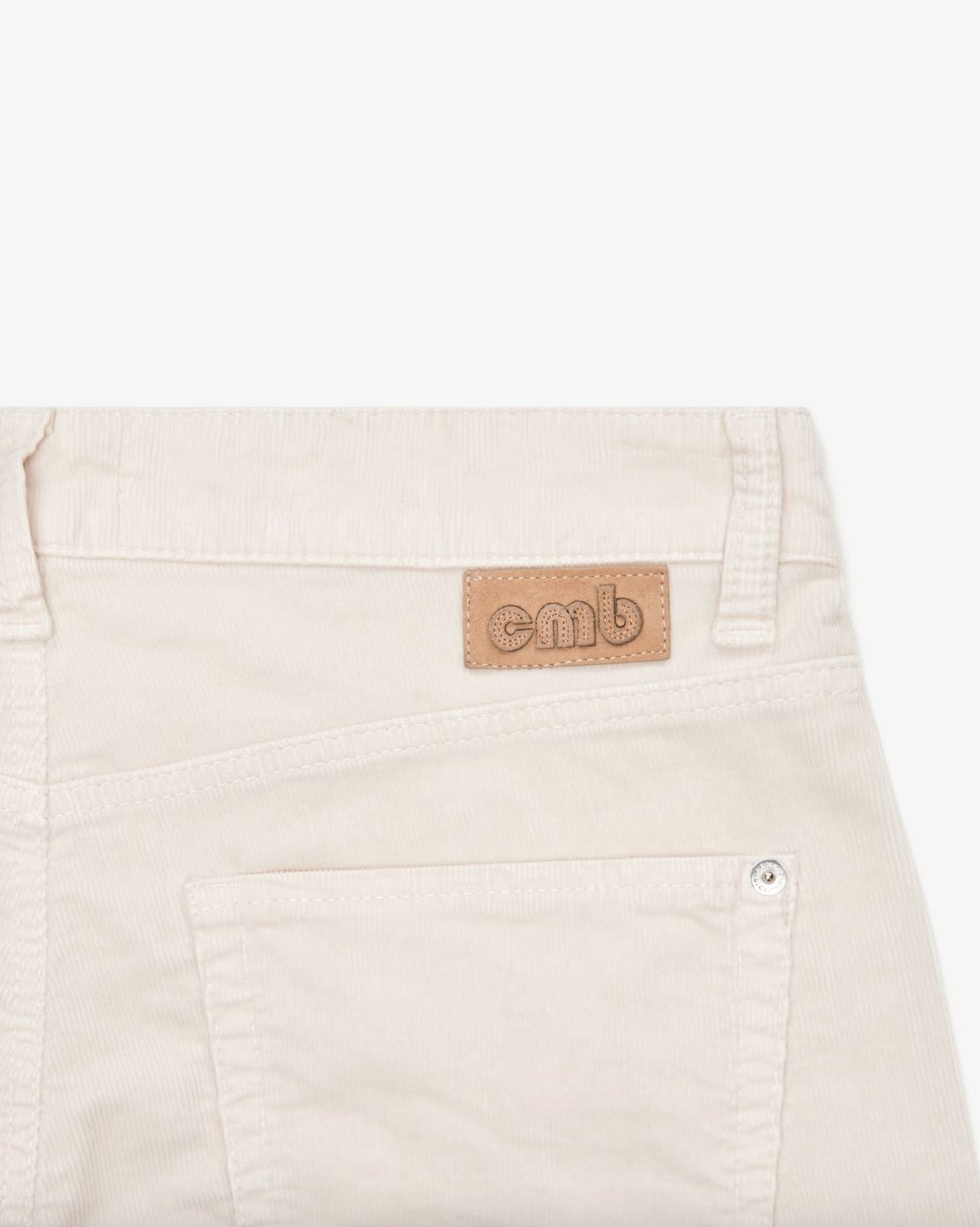 Cambio Elin Corduroy Pant in Chalk