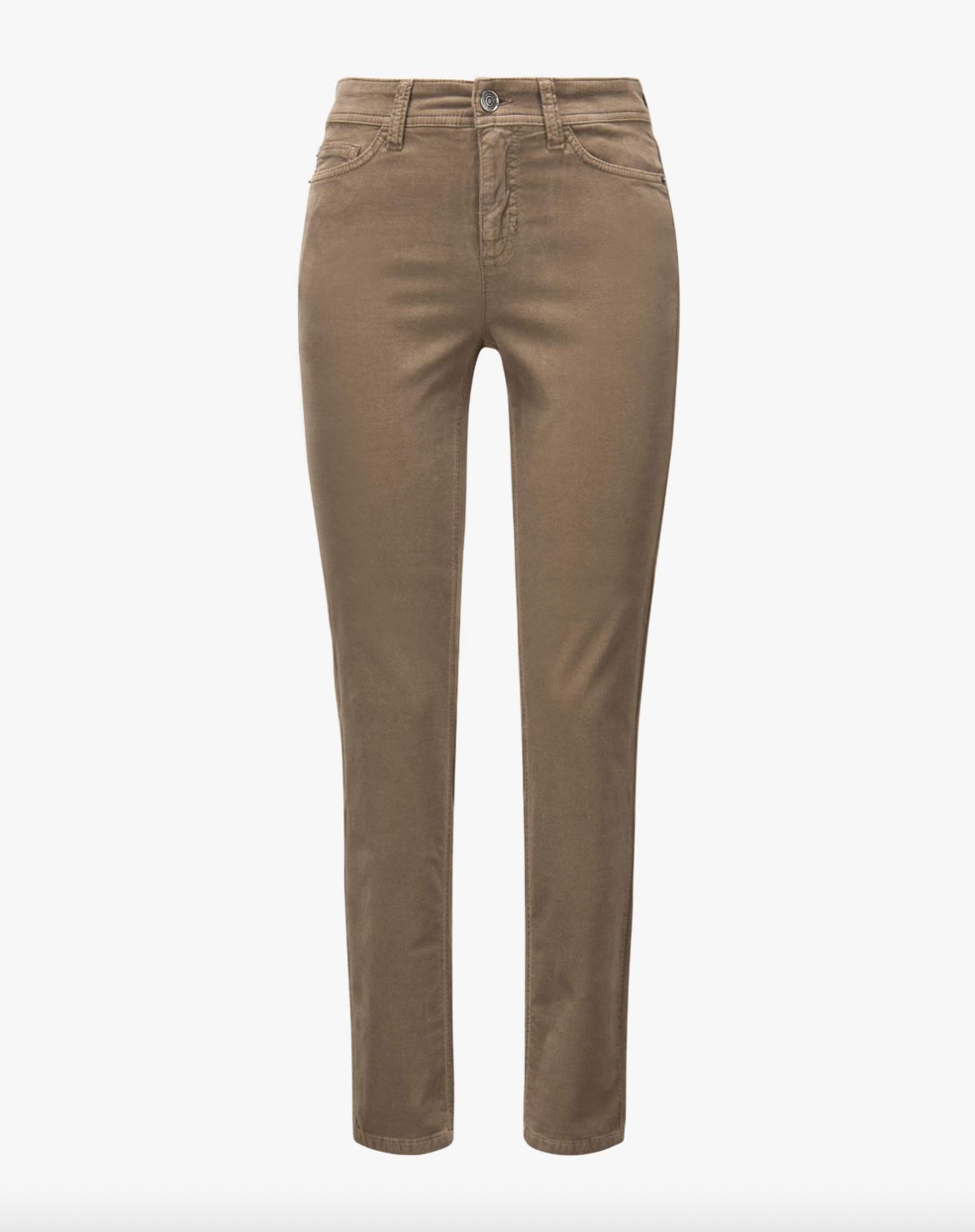 Cambio Piper Cropped Pant in Taupe Velvet