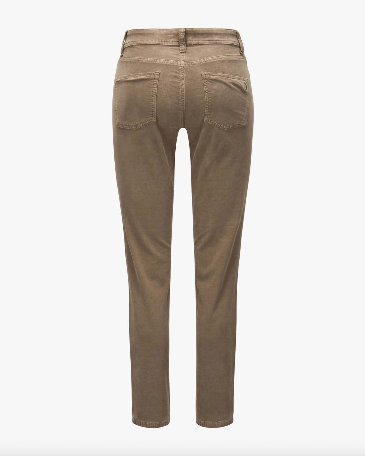 Cambio Piper Cropped Pant in Taupe Velvet