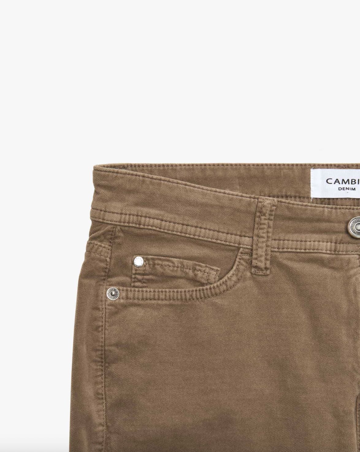 Cambio Piper Cropped Pant in Taupe Velvet