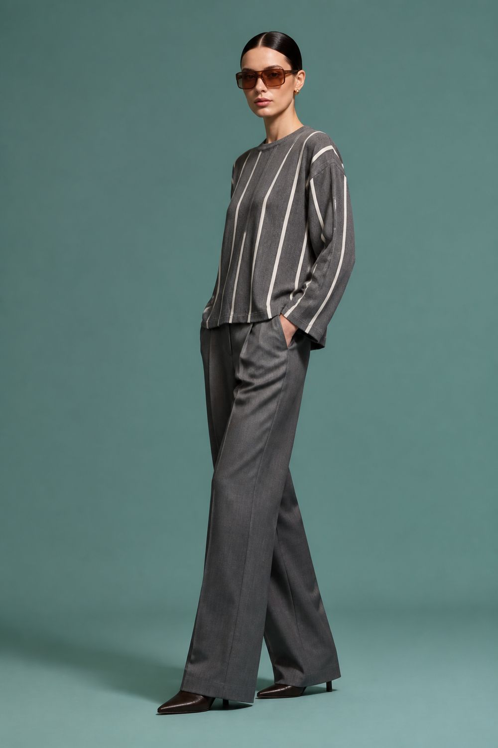 Tempo Stripe Trim Sweater