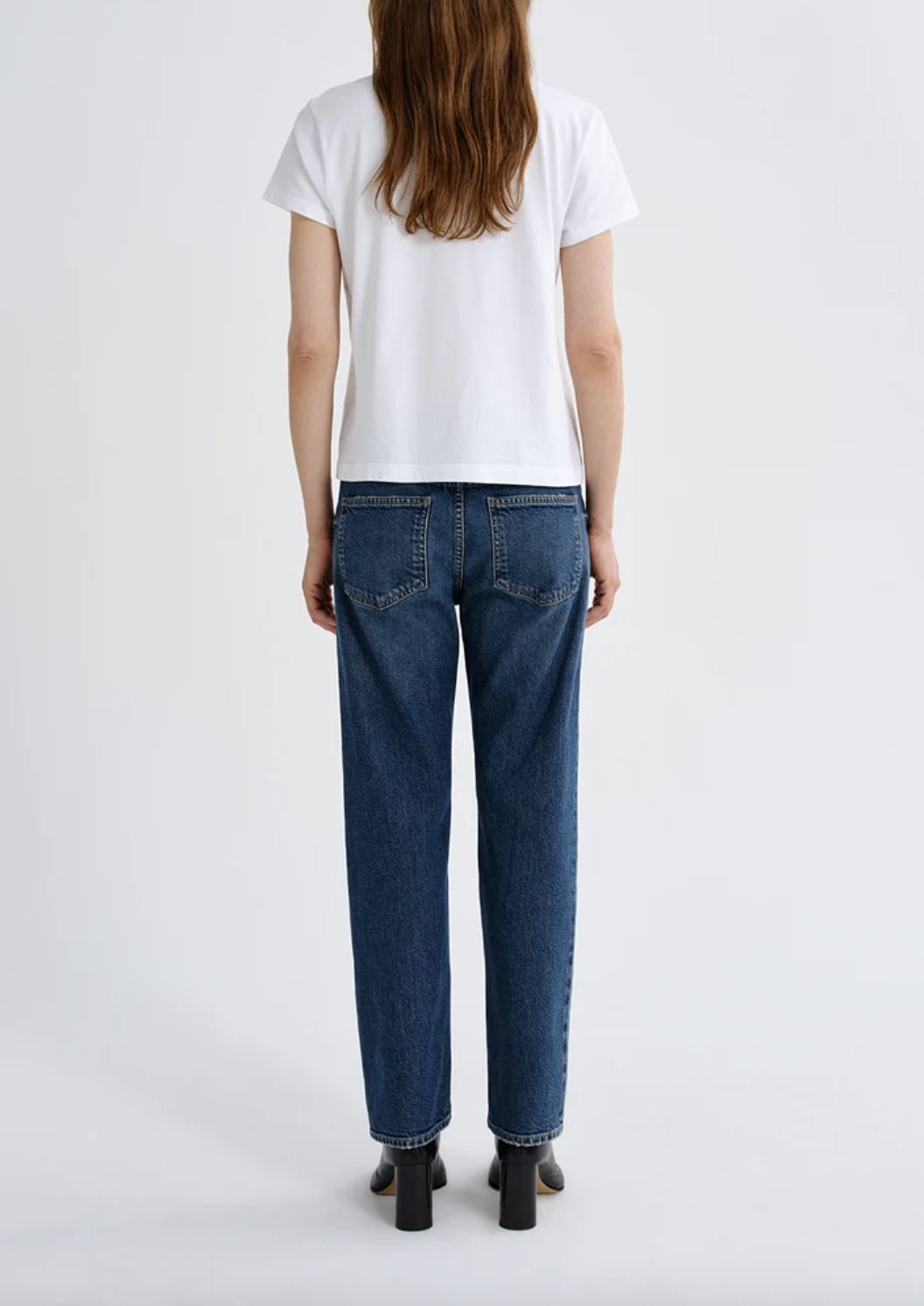 AGolde Stovepipe Jean in Slick