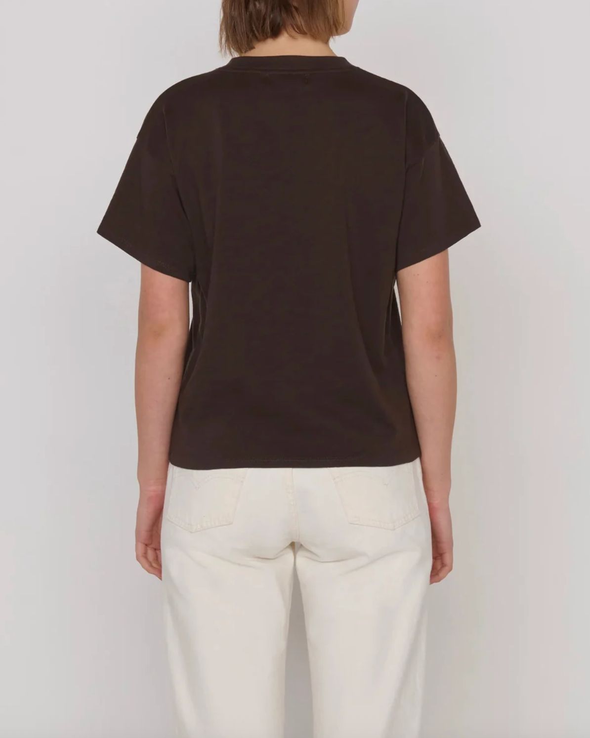 Nation Jessa Boxy Crop Tee in Cocoa