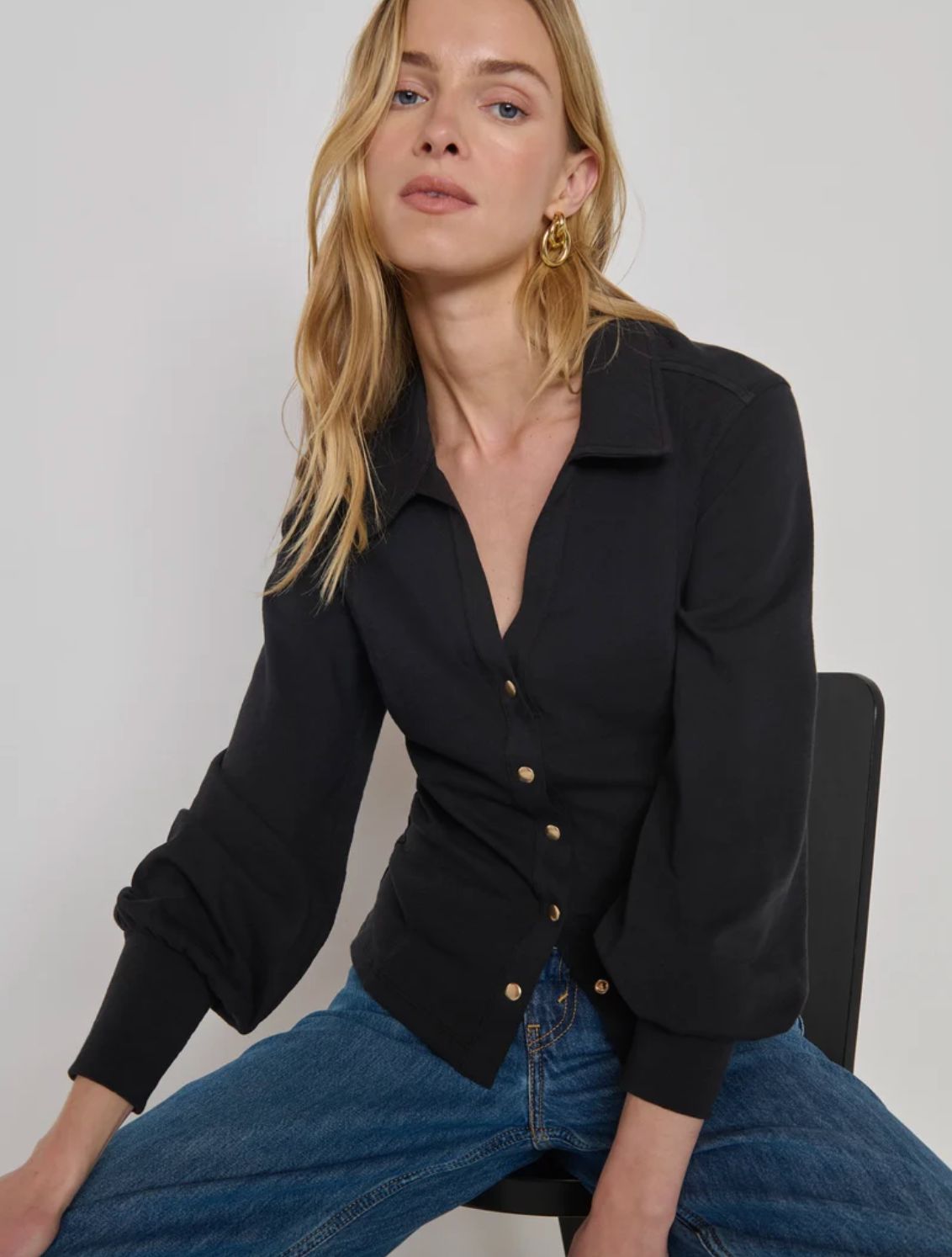 Nation Bonnie Blouse Jet Black