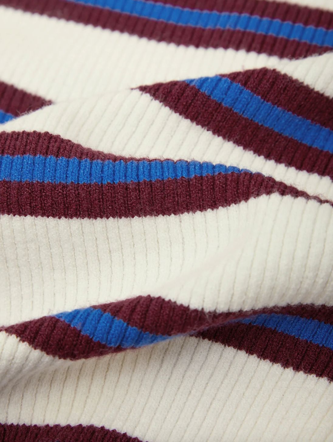 525 America Imogen Rib Stripe Fitted Polo
