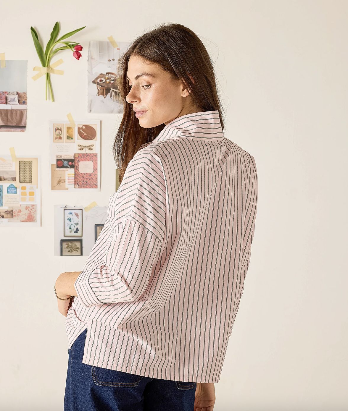 Mersea Emerson Button Up Blouse In Primrose