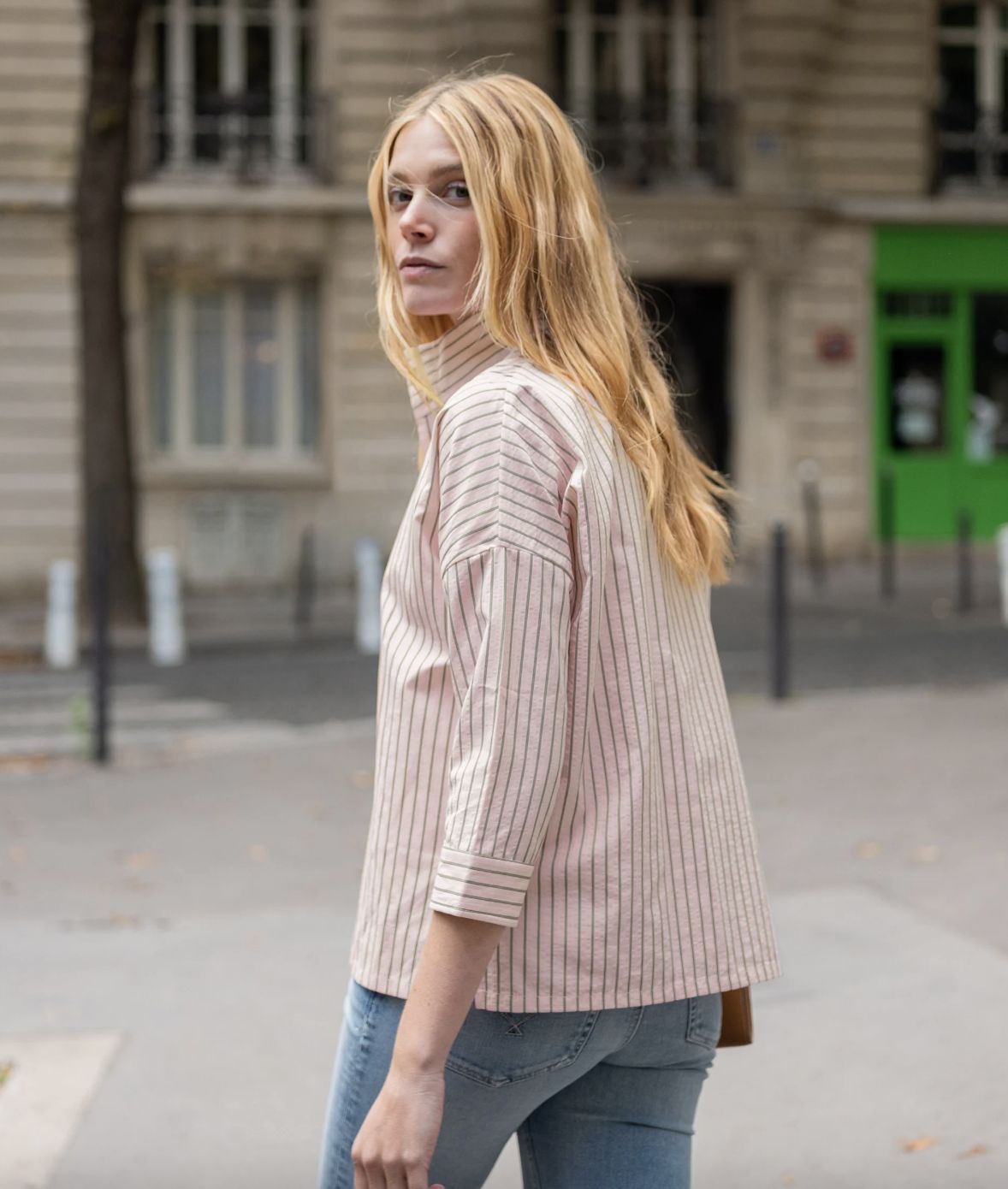 Mersea Emerson Button Up Blouse In Primrose