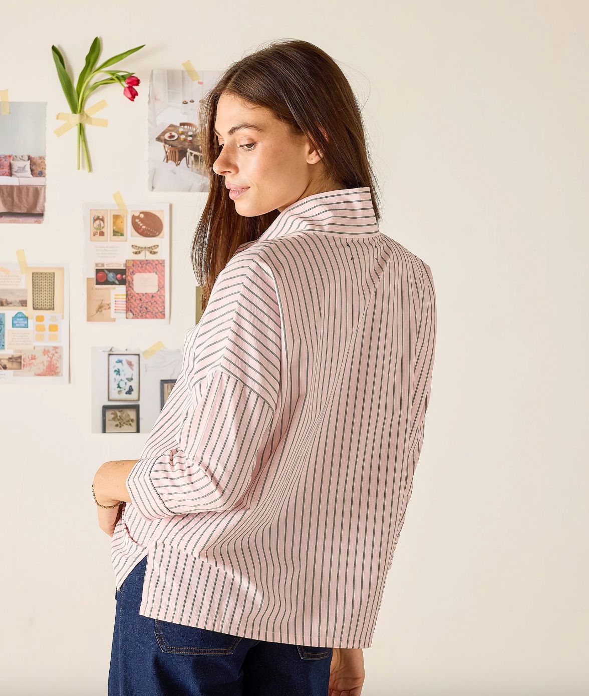 Mersea Emerson Button Up Blouse In Primrose