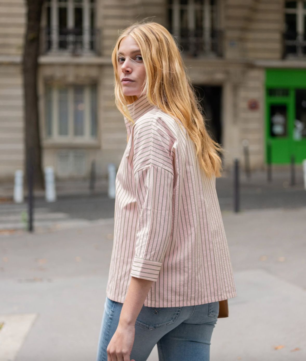Mersea Emerson Button Up Blouse In Primrose