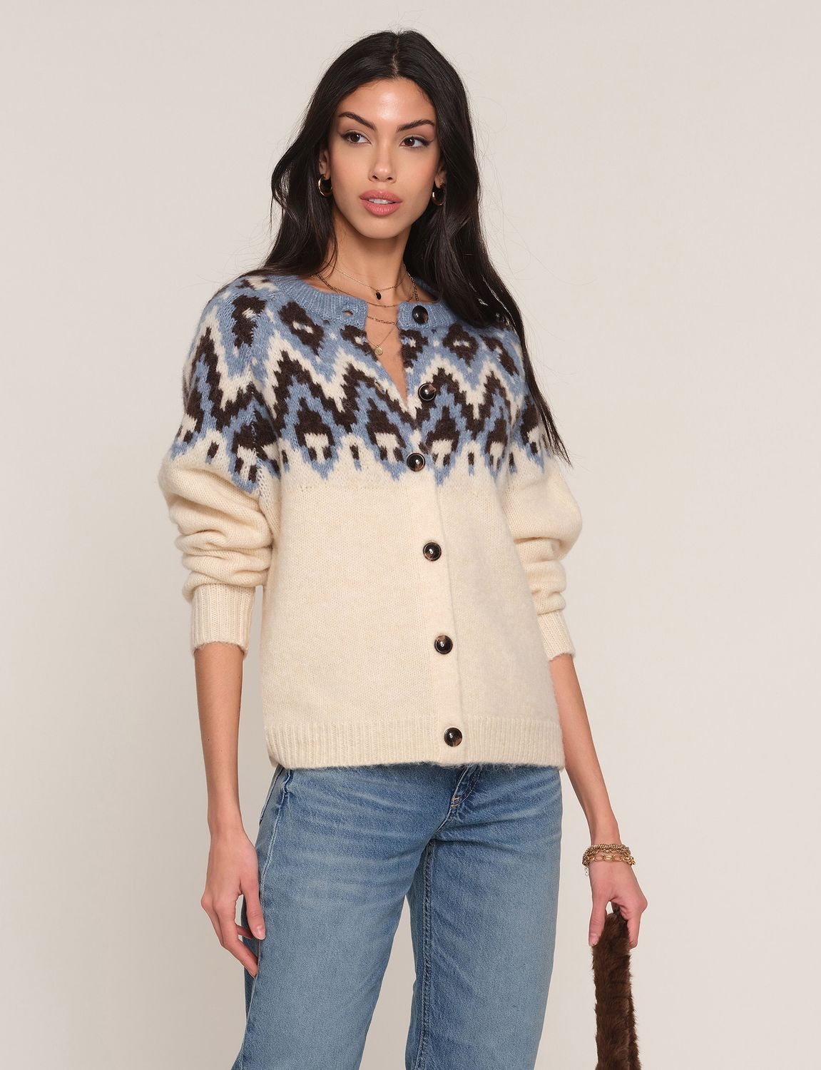 Heartloom Griffin Cardigan, Color: Ivory, Size: XS