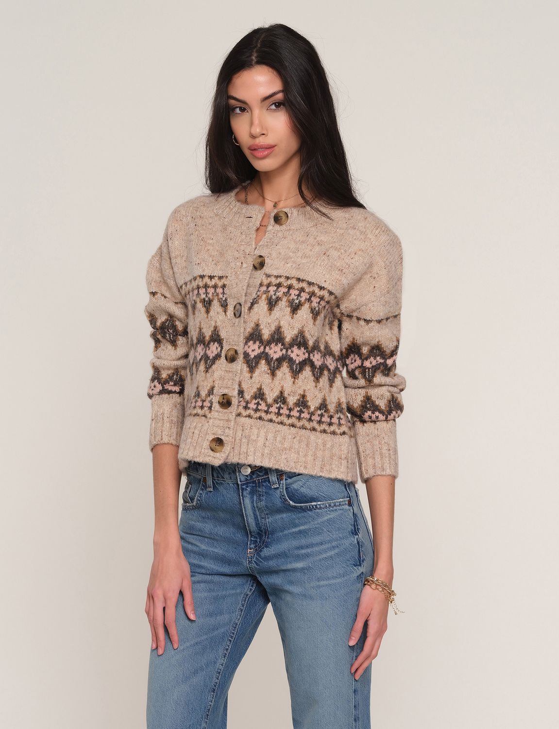 Heartloom Carlson Cardigan, Color: Oat, Size: XS
