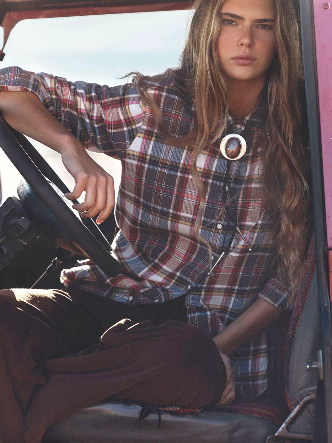 Xirena Beau in Canyon Brown Plaid