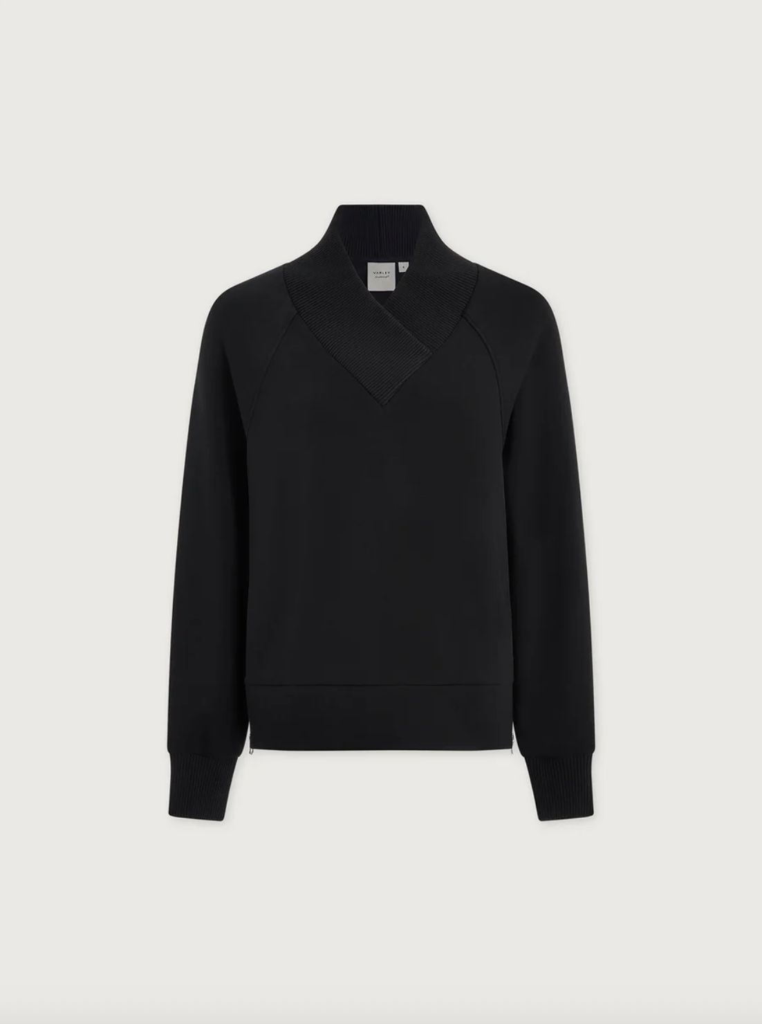 Varley Macie Zip Hem Sweat in Black