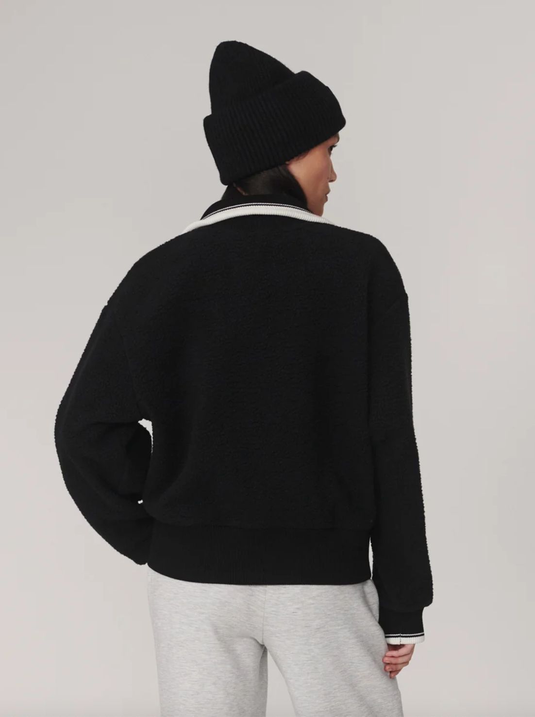 Varley Anika Half Zip Fleece in Black