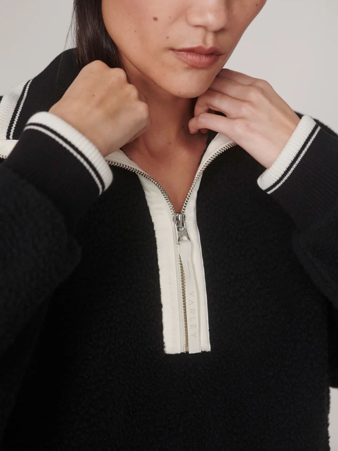 Varley Anika Half Zip Fleece in Black