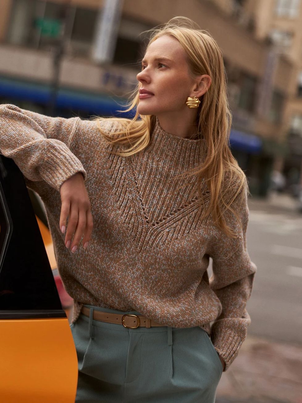 Varley Rosalind High Neck Sweater