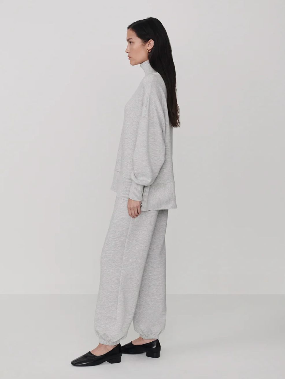 Varley Classic Cuff Pant in Light Grey Marl - 28.5"
