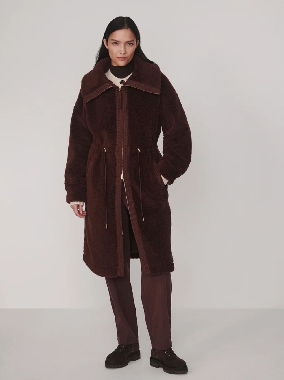 Varley Bennet Long Sherpa Coat