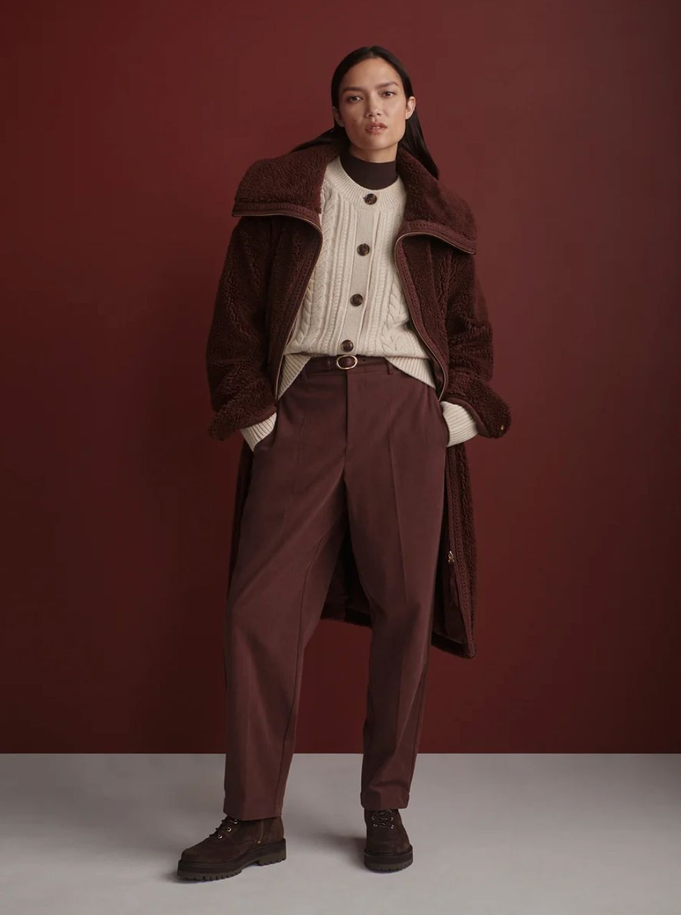Varley Bennet Long Sherpa Coat
