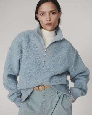Varley Jaylin Half Zip Fleece, Color: Tourmaline, Size: XXS