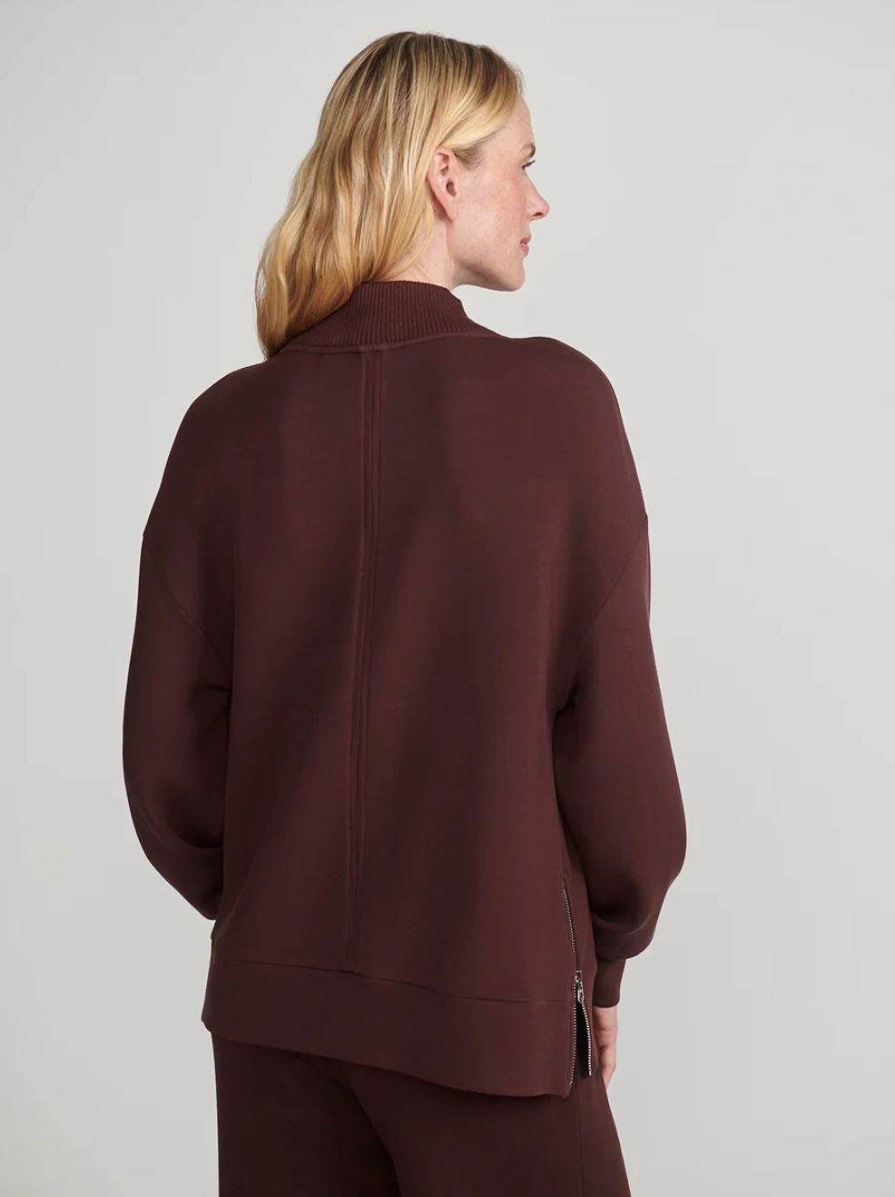 Varley Novi Longline Mock Neck Sweatshirt