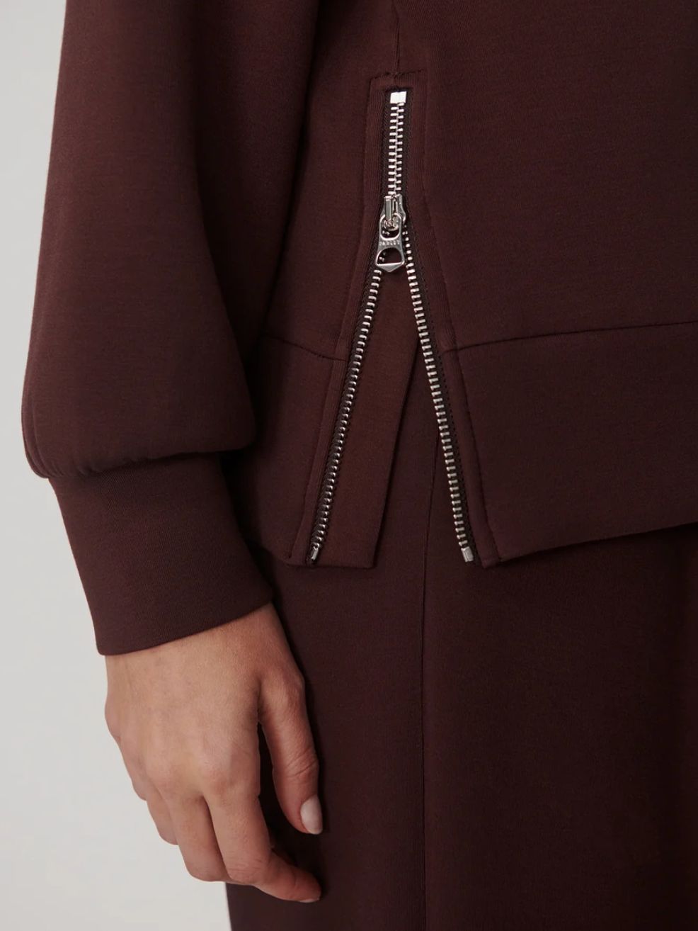 Varley Novi Longline Mock Neck Sweatshirt