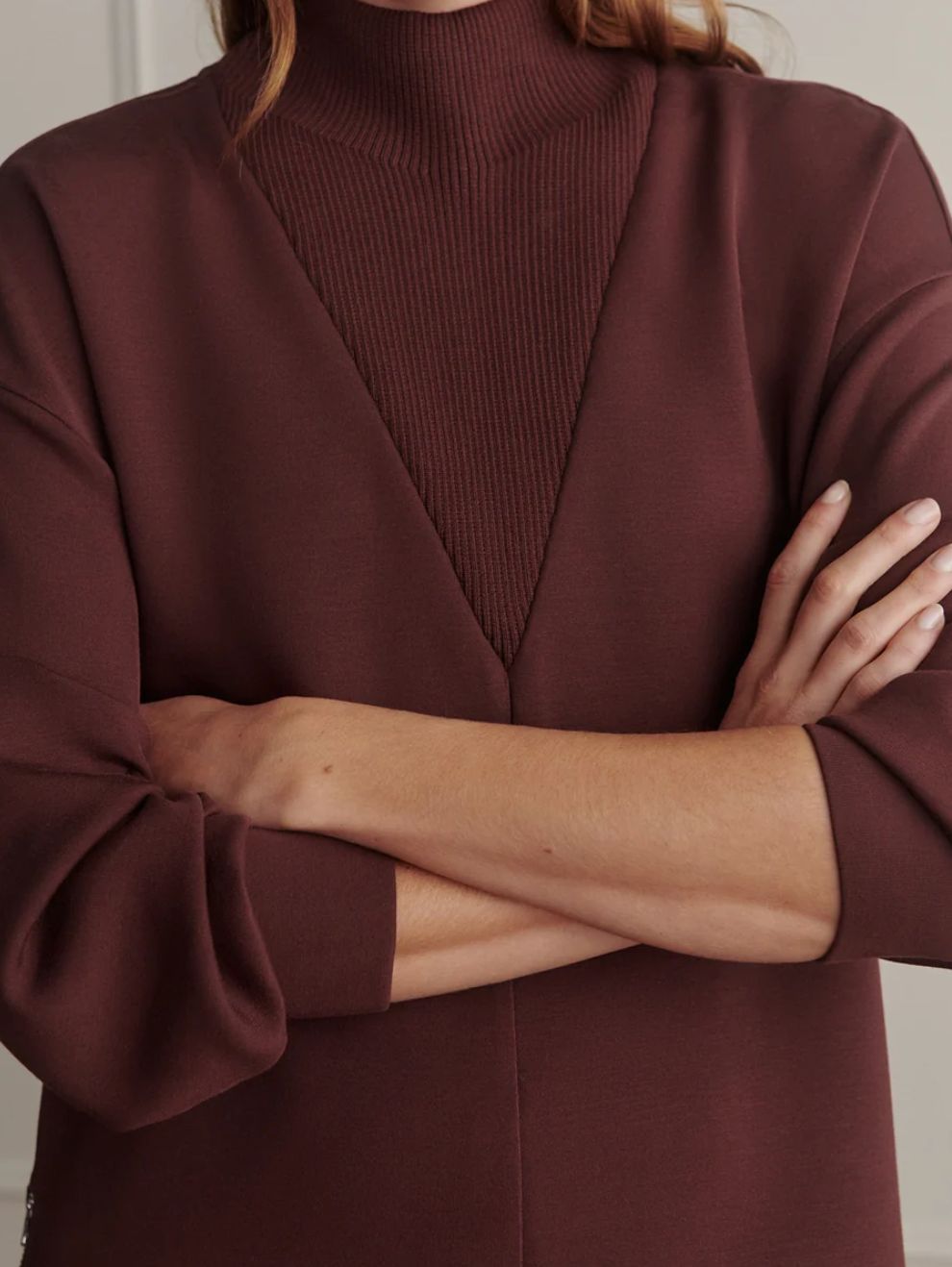 Varley Novi Longline Mock Neck Sweatshirt