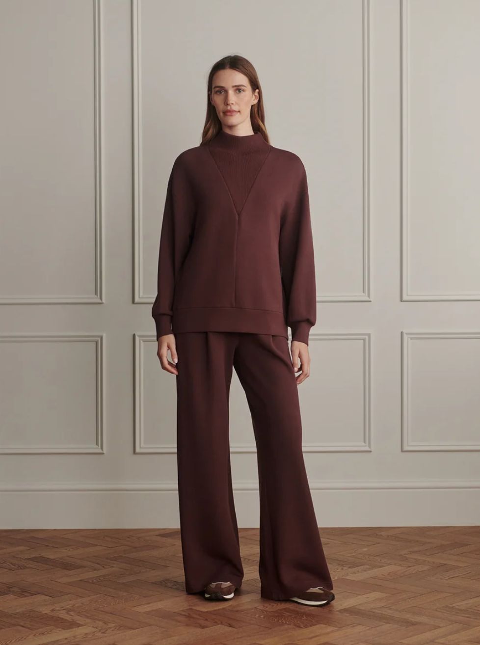 Varley Novi Longline Mock Neck Sweatshirt