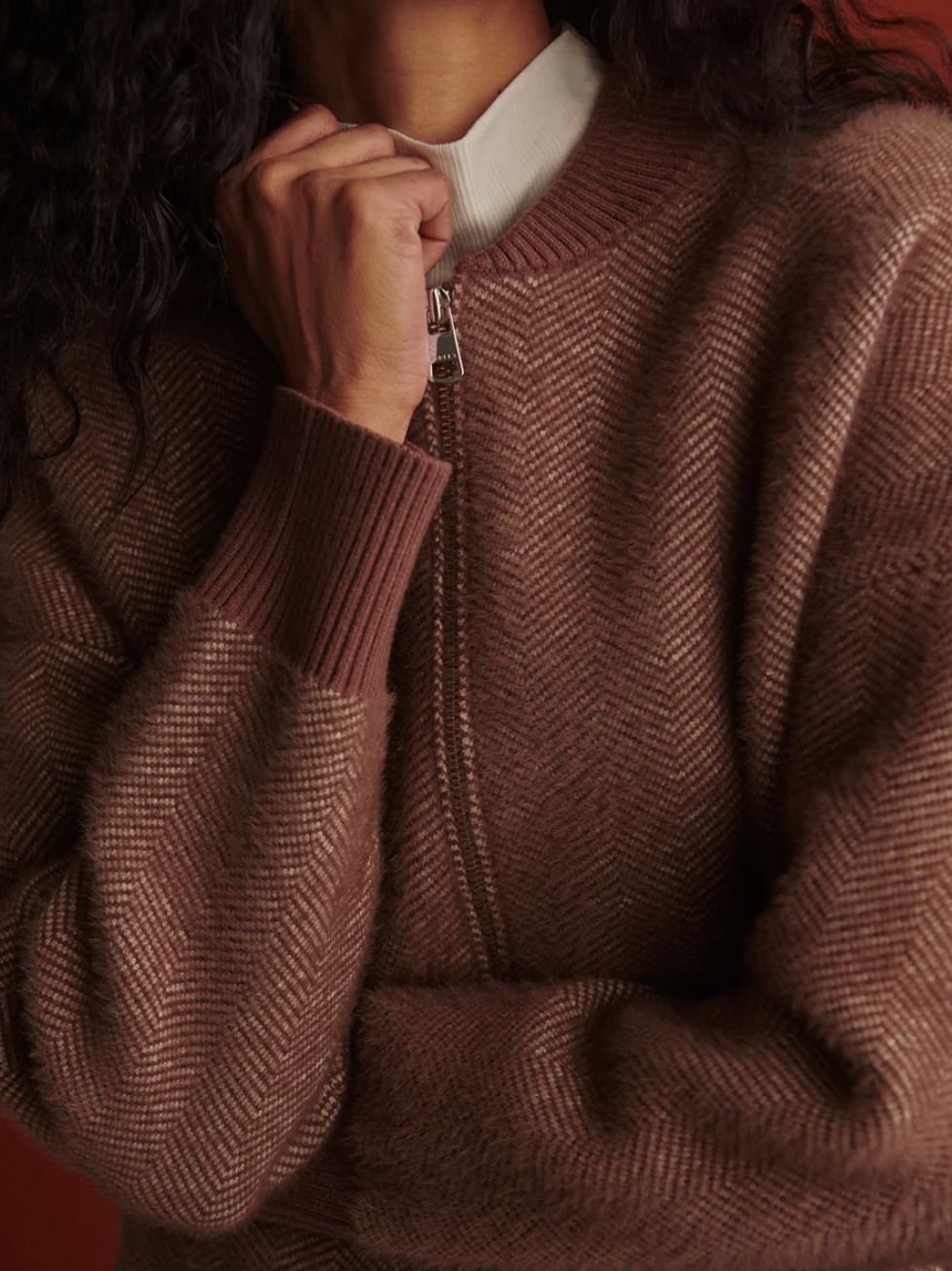 Varley Zenia Zip Through Knit Jacket