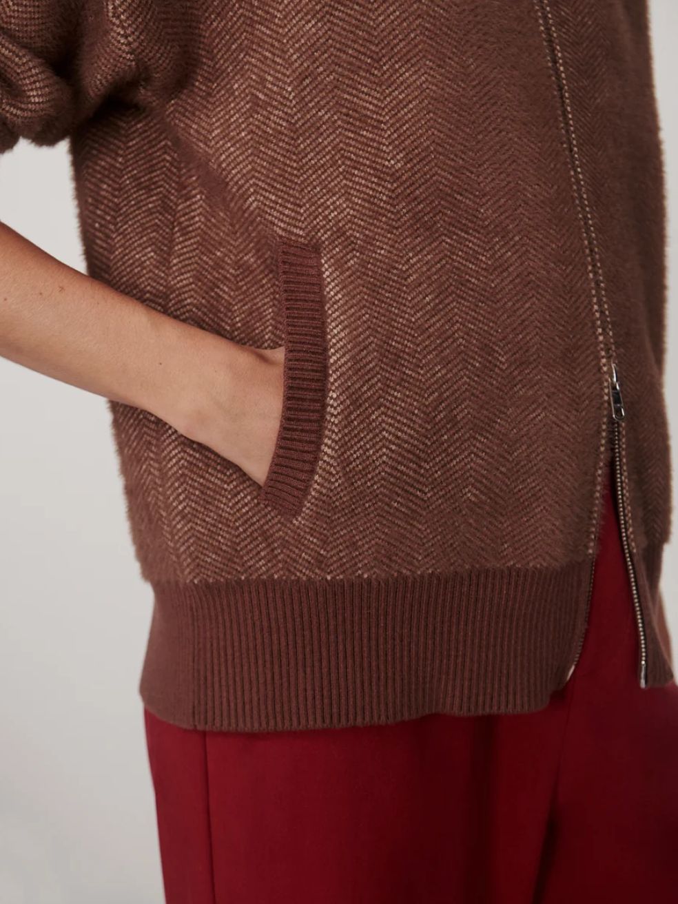 Varley Zenia Zip Through Knit Jacket