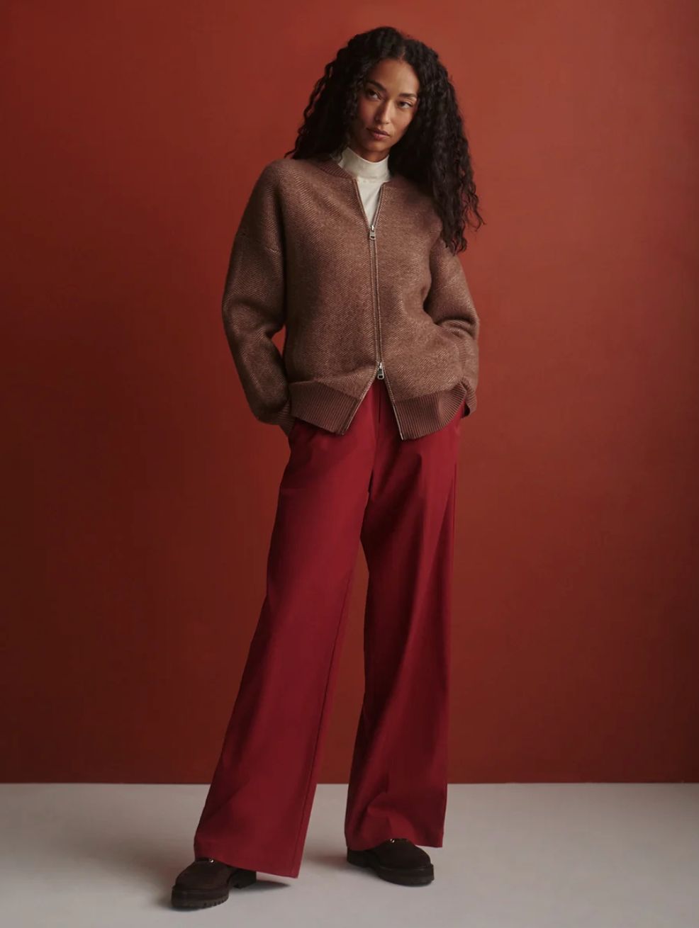 Varley Zenia Zip Through Knit Jacket