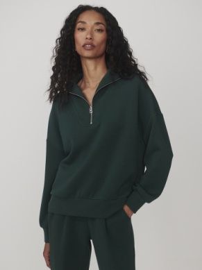 Varley Hawley Half Zip in Ponderosa Pine, Color: Ponderosa Pine, Size: XXS