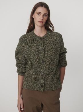 Varley Patricia Knit Cardigan in Ponderosa Pine Fleck, Color: Ponderosa Pine Fleck, Size: XXS