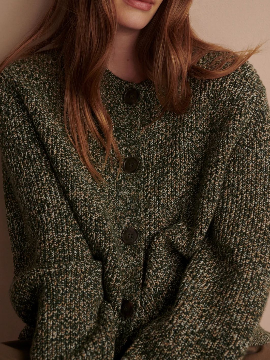 Varley Patricia Knit Cardigan in Ponderosa Pine Fleck