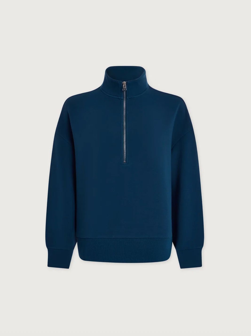 Varley Mavis Mock Neck Sweatshirt in Sea Blue