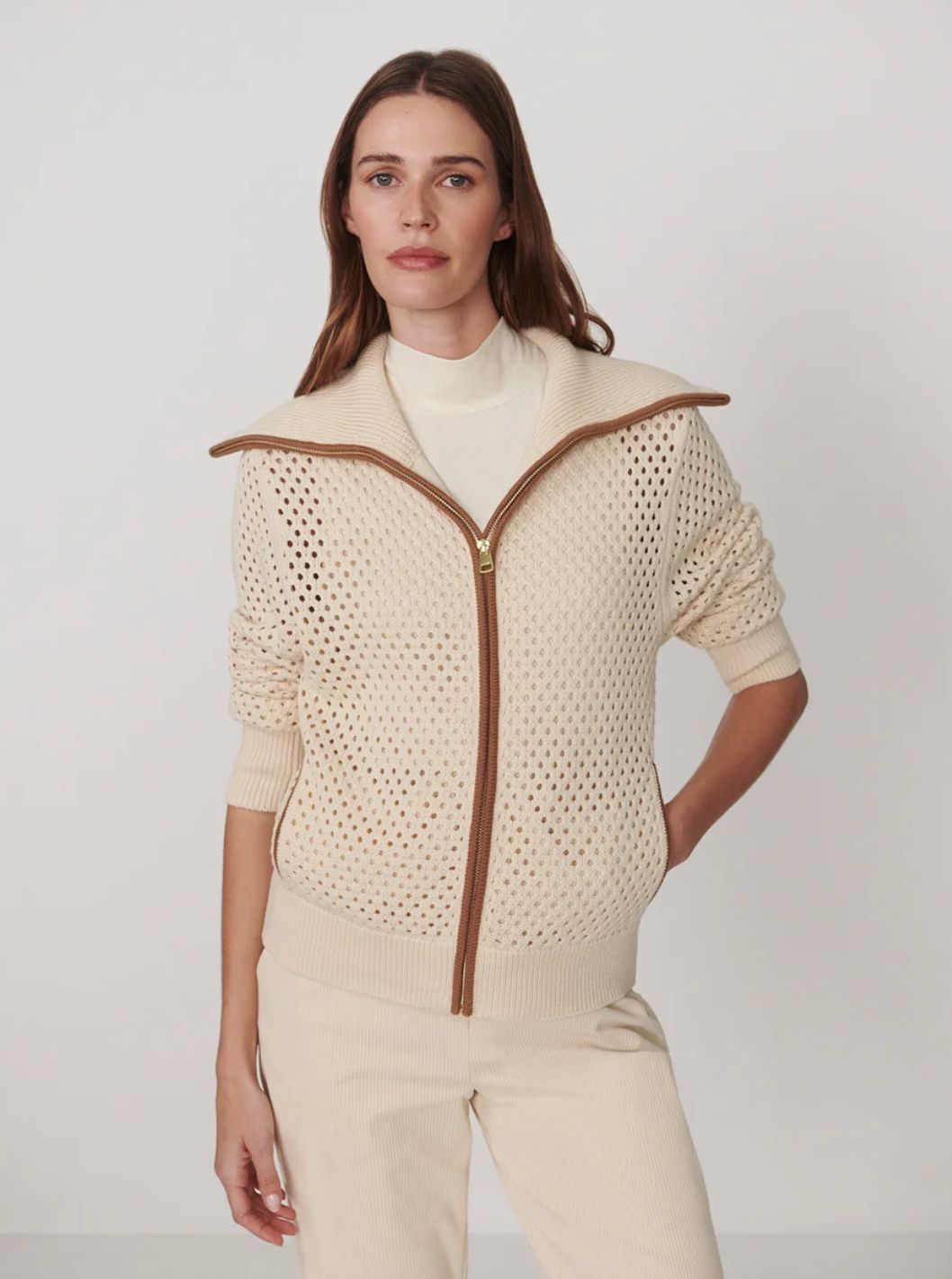 Varley Paula Zip Through Knit Jacket