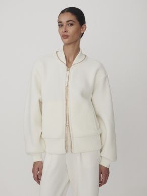 Varley Klaudia Fleece Jacket, Color: Egret, Size: XXS